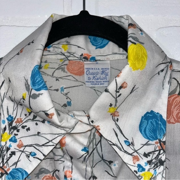 Queen’s Way To Fashion Vintage Button Up Blouse - Picture 10 of 16